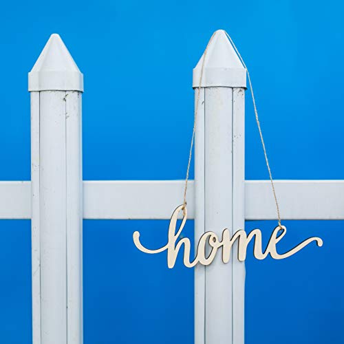 Home Wood Sign Cutout Home Wooden Letter Sign Hanging Decorative DIY Block Words Sign Door