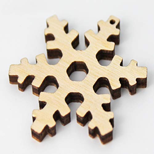Snowflake Christmas Unfinished Wood Laser Cut Out Cutout Shape Crafts Sign DIY Ready to Paint or Stain Texan Wood Crafts