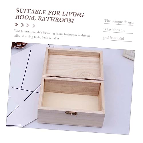 Zerodeko 25 Pcs Box DIY Wooden Box Jewellery Boxes for Women Wooden Keepsake Box Necklace Boxes Bulk Unpainted Wooden Boxes Unfinished Wooden Boxes Zerodeko