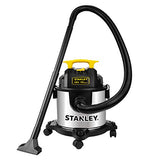 STANLEY 4 Gallon Wet Dry Vacuum, 4 Peak HP Stainless Steel 3 in 1 Shop Vacuum Blower with Powerful Suction, Vacuum for Job Site, Garage, Basement, Stanley