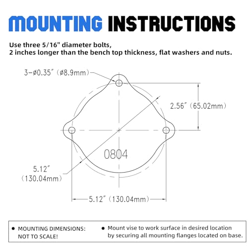 Forward 0804 4-Inch Bench Vise with Swivel Base and Anvil (4") Forward