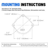 Forward 0804 4-Inch Bench Vise with Swivel Base and Anvil (4") Forward