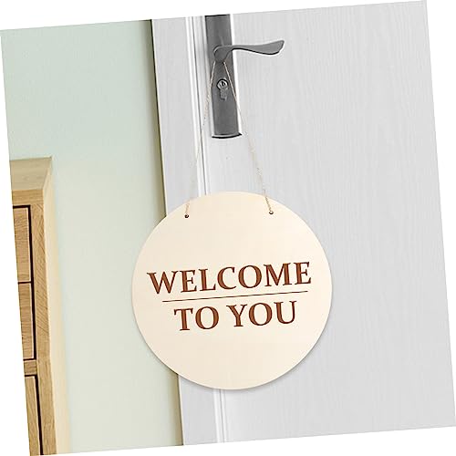 Operitacx 2 Sets DIY Door Hanging Sign Unfinished Wood Sign Unfinished Wood Crafts Blanks Decorative Wood Plaque DIY Crafts Blank Sign Unfinished Operitacx