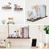 Multifunction Unfinished Wood, Wood for Crafts, Signs, Wall Decorations, Wall Arts, Storage Shelves, 16.5" x 5.9" x 0.59", Set of 3, Carbonized onlytak