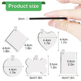 135Pcs Sublimation Keychain Blanks Bulk,MDF Keychain Double Sided Heat Transfer Keychain Board with Film,Key Rings, Plastic Retaining Clips for DIY NEOACT