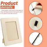 Vmiapxo 10 Pack Unfinished Wooden Picture Frames for 5" x 7" Photos, Standing Postcard Picture Frame Set DIY Keepsake Kit Decoratable Coards for Vmiapxo