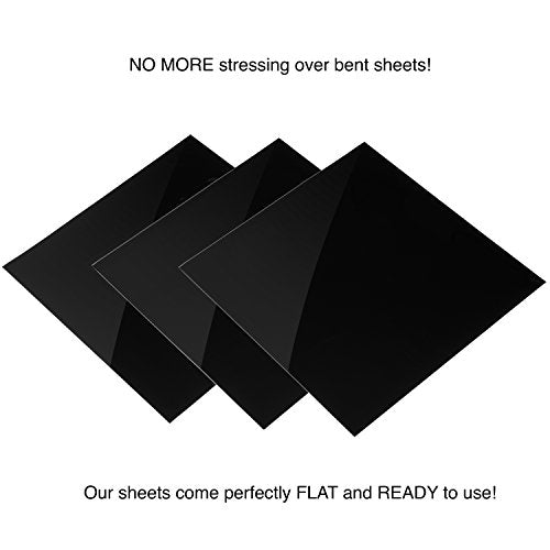 EZ Craft USA Permanent Glossy Black Vinyl Sheets Better Than Vinyl Rolls 12" x 12" - 40 Glossy Adhesive Backed Sheets Work with Cricut and Other - WoodArtSupply