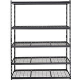 VEVOR Storage Shelving Unit, 5-Tier Adjustable, 2000 lbs Capacity, Heavy Duty Garage Shelves Metal Organizer Wire Rack, Black, 60" L x 24" W x 78" H VEVOR