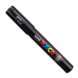 Posca PC-1M Paint Art Marker Pens - Fabric Glass Metal Pen - Set of Black + White (1 of Each) posca