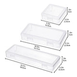 novelinks Stackable Plastic Clear Storage Box Containers with Latching Lid - Art Craft Supply Organizer Storage Containers for Pencil Box, Lego, novelinks