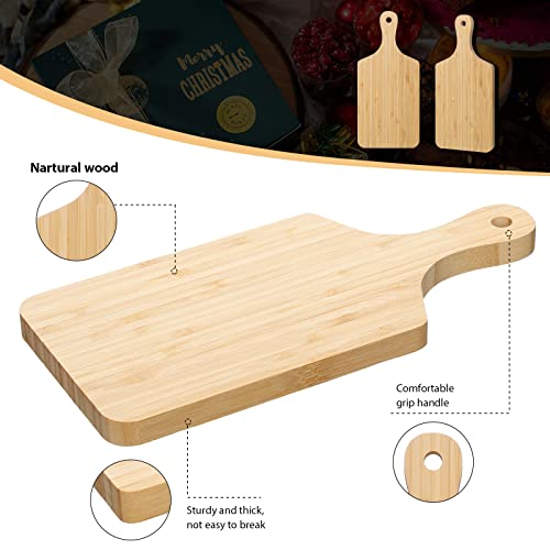 6 Pcs Thicken Cutting Board Bamboo Bulk Wood Chopping Board Serving Board Charcuterie Boards for Laser Engraving Mother' Day Wedding Housewarming Lounsweer