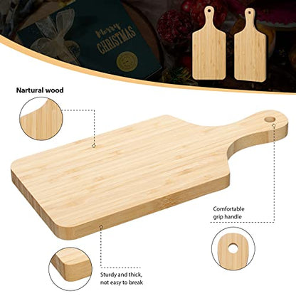 6 Pcs Thicken Cutting Board Bamboo Bulk Wood Chopping Board Serving Board Charcuterie Boards for Laser Engraving Mother' Day Wedding Housewarming - WoodArtSupply