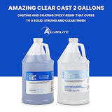 Alumilite Amazing Clear Cast [1 gal A + 1 gal B (2 Gallons) 2 Part Liquid Kit] High-Gloss Plastic Finish | Multi-Purpose Epoxy Resin for Casting & Alumilite