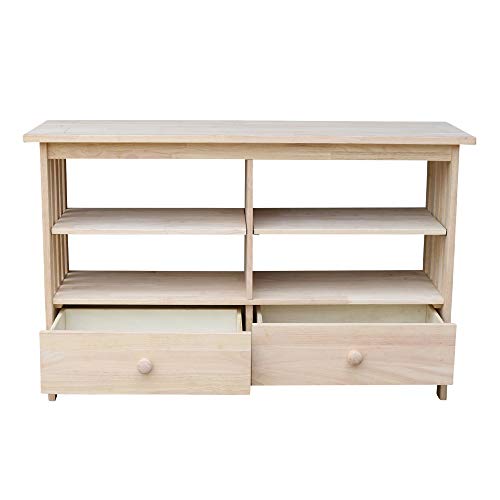 IC International Concepts International Concepts Unfinished Mission, Brown (TV-31) Entertainment/TV Stand IC International Concepts