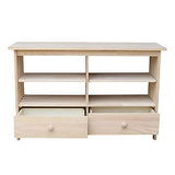 IC International Concepts International Concepts Unfinished Mission, Brown (TV-31) Entertainment/TV Stand IC International Concepts