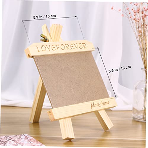 COHEALI Table Picture Frame Unfinished Wood Braces Kit White Picture Frames Wood Picture Holder Frame Diy Picture Frames Mini Photo Easel Collage Kit COHEALI