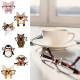 Creative Animal Glasses Holder Handmade Wood Carved Animal Eyeglass Holder Stand Wooden Spectacle Frame Sunglasses Display Stand for Home Table Decor FLAUU
