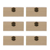 6pcs Boxes wooden box with lock unfinished wooden jewelry case wood watch display Unfinished Treasure Chest ring case display paint container Kisangel