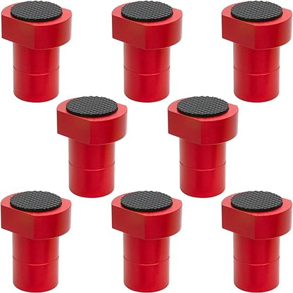 8-Pack 3/4 Inch (19mm) Aluminum Bench Dogs - Non-Slip Woodworking Bench Clamp Accessories for Dog Hole Clamping(Red)
