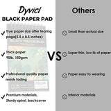 Dyvicl Black Paper Pad 5.5"x8.5" Sketch Book, 35 Sheets (90 lb/150gsm), Spiral Black Sketchbook Drawing Paper for Pencil, Pastel, White Ink Gel Pen, Dyvicl