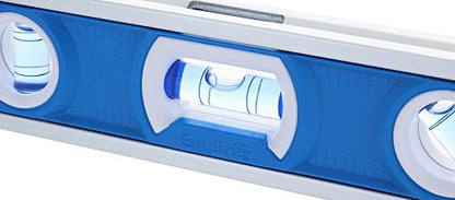 Empire Level EM81.9G 9 Inch Magnetic Torpedo Level w/Overhead Viewing Slot (Made in USA), Silver/White/Blue - WoodArtSupply