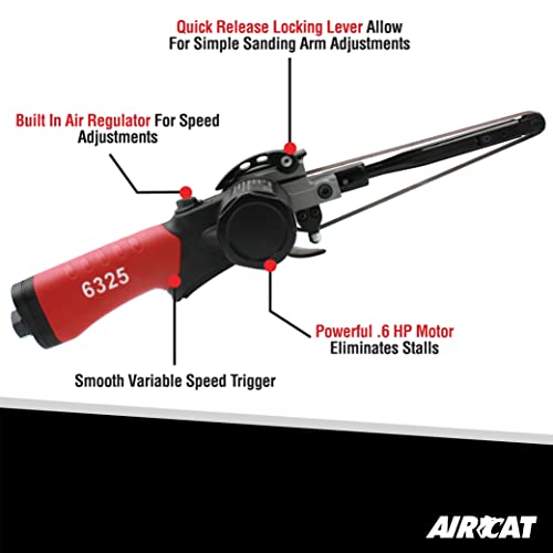 AIRCAT Pneumatic Tools 6325: .6 HP 1/2" x 18" Composite Belt Sander AIRCAT