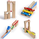 Calmado - 200 pcs Marble Run Wooden Set/Ball Track Set for Kids/Girls/Boys Made of Beech Wood + Bag + Instructions Calmado
