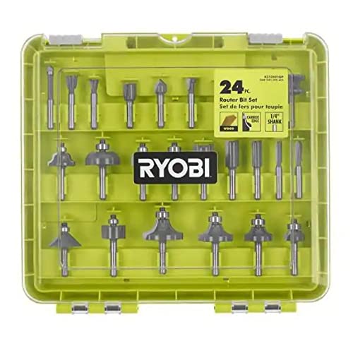 RYOBI 24-Piece Router Bit Set with CASE - WoodArtSupply