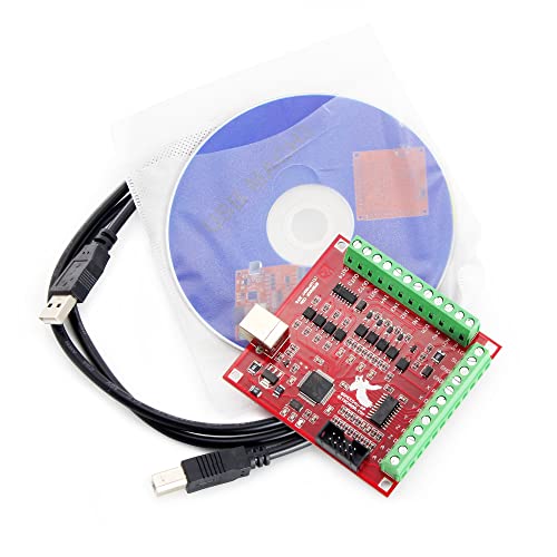 CNCTOPBAOS 4 Axis Nema23 Stepper Motor USB Mach3 CNC Kit,270oz-in 76mm 3A,USB Controller Board Motion Control Card,TB6600 Driver 4.5A 24V for CNC CNCTOPBAOS