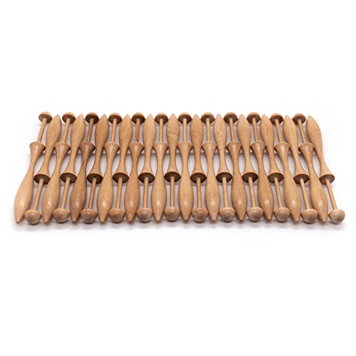 Bobbin Lace Making Kit with Pillow. 23 Inch x 2 Inch Round Lacemaking Board, 24 Danish Lacemaking Bobbins, Bobbin Lace Patterns, Pins, Linen Thread, Bobbin Lace Online