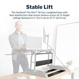 Vari VariDesk Pro Plus 36 - Adjustable Desk Converter with 11 Height Settings - Laptop Sit Stand Desk Riser for Table Tops and Home Office- Fully Vari