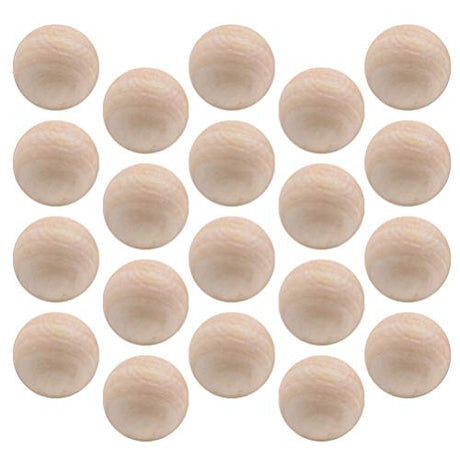 Milisten 20 Pcs Wooden Balls 2 Inch Mini Wood Balls Woodsy Decor Unfinished Wood Bead Beads for Bracelets Round Craft Balls DIY Wood Mini Beads Round Milisten