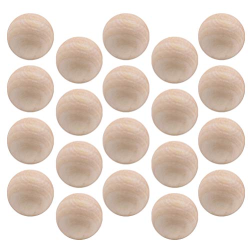 Milisten 20 Pcs Wooden Balls 2 Inch Mini Wood Balls Woodsy Decor Unfinished Wood Bead Beads for Bracelets Round Craft Balls DIY Wood Mini Beads Round - WoodArtSupply