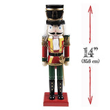 Clever Creations Soldier 14 Inch Traditional Wooden Nutcracker, Festive Christmas Décor for Shelves and Tables Clever Creations