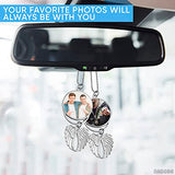 Print Sublimation Blanks Bulk Keychain Making Kit - 12Pcs Car Wing Keychain Charms Angel Wing Ornaments Sublimation Keychain Blanks - Printing Silver NADOBA