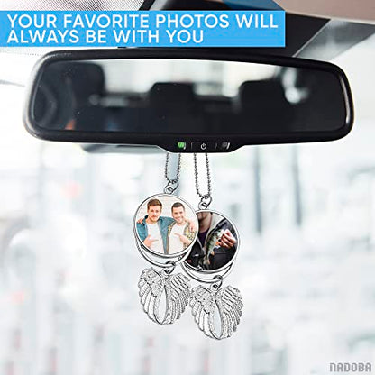 Print Sublimation Blanks Bulk Keychain Making Kit - 12Pcs Car Wing Keychain Charms Angel Wing Ornaments Sublimation Keychain Blanks - Printing Silver - WoodArtSupply