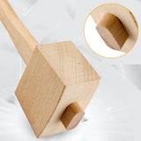 Hordion 1Pcs 9.6 Inch Wooden Mallet Hammer Wood, Ice Hammer Wood Heavy Duty, Beech Mallet Woodworking Carving, Solid Beechwood Hand Tool for Hordion