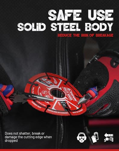 EZARC 3 Inch Cut Off Wheels, Carbide Cutting Disc, Angle Grinder Cutting Wheel for Wood, Wood with Nails, Laminate, Plastic, Plaster, 2 Pack EZARC