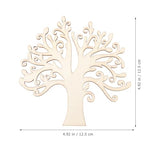 BESPORTBLE 10pcs Family Tree Wood Cutouts, Blank Wooden Tree Embellishments, Unfinished Wooden Tree Shape Tree Cutout for Home Family Tree Weddings BESPORTBLE