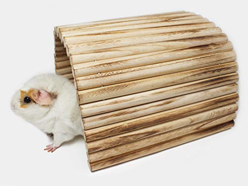 Flexible Wood Hideout - Extra Large - House, Tunnel, Ramp, Bridge, Tube for Guinea Pigs, Ferrets, Hedgehogs, Chinchillas, Small Rabbits, and Other Pulse Brands