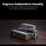 Creality Official Laser Rotary Roller, 360° Laser Engraver Y-axis Rotary Module for Engraving Cylindrical Objects, 7 Adjustment Diameters 5mm to Creality