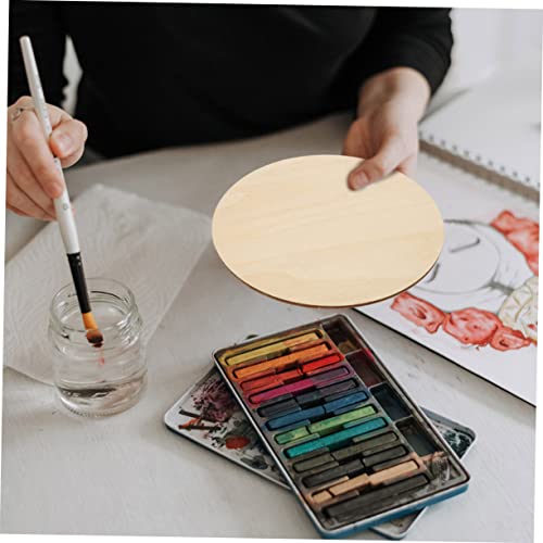 Operitacx 3pcs Painting Board Unfinished Wooden Circles Unfinished Wood Sign Wood Blank Cutouts Wood Blanks Painting Wood Circles DIY Crafts Portable Operitacx