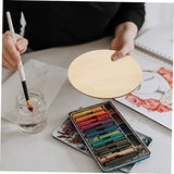 Operitacx 3pcs Painting Board Unfinished Wooden Circles Unfinished Wood Sign Wood Blank Cutouts Wood Blanks Painting Wood Circles DIY Crafts Portable Operitacx