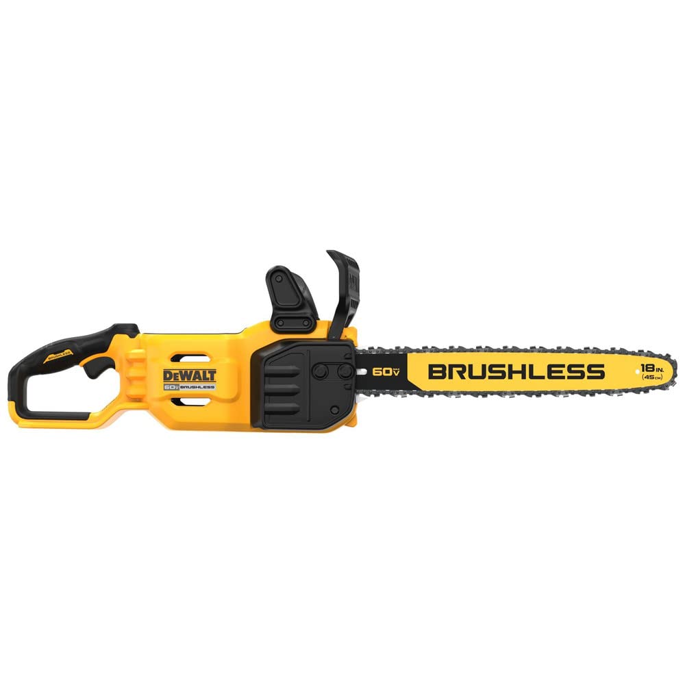 DEWALT (DCCS672X1 60V FLEXVOLT 18" Brushless Chainsaw, Yellow/Black DEWALT