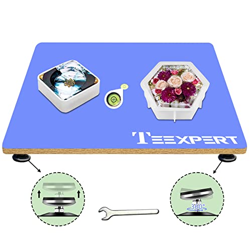 Teexpert Resin Leveling Companion, for Self-Leveling Epoxy Resin & Art Projects, Multipurpose Working Table with Surface Board (16''x 12''), Spirit Teexpert