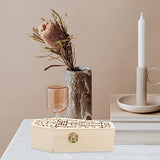 Unomor Unfinished Wood Coffin Household Pet Ashes Urn Wooden Craft Bone Ashes Box Commemorate Mini Pet Coffin Personalized Cremation Urns for Ashes Unomor