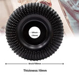 3pcs Wood Carving Disc 4 Inch Wood Shaping Wheel Titanium Steel Wood Grinding Shaping Disk Grinder Wheel Disc for Angle Grinders with 5/8” Arbor AZB AZB