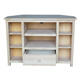 IC International Concepts Unfinished Corner Entertainment/TV Stand IC International Concepts