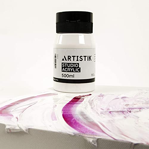 Acrylic Paint 500 ml Tub - Acrylic Paints with High Pigment and Long-Lasting Brilliant and Vibrant Colors Professional & Amateur Painting Jar Art - WoodArtSupply