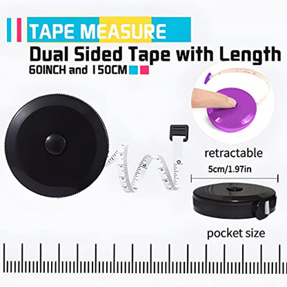 Tape Measure, Measuring Tape for Body Measurements Retractable, Tailor Sewing Medical Craft Cloth Fabric, Flexible Small Pocket Kid Size, 60-inch 1.5 - WoodArtSupply